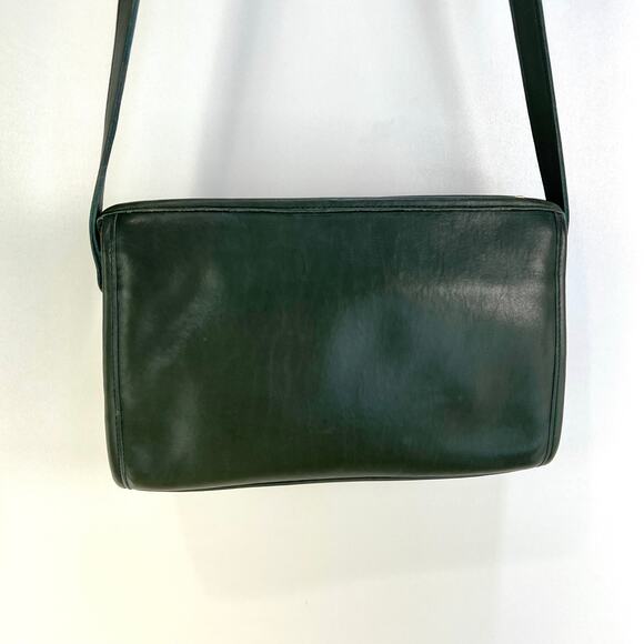 Coach Taylor Zip Bag 9944 Bottle Green Leather Handbag Crossbody Vintage - Picture 14 of 15